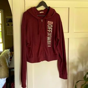 Vans Off The Wall oversized zip up sweatshirt size large